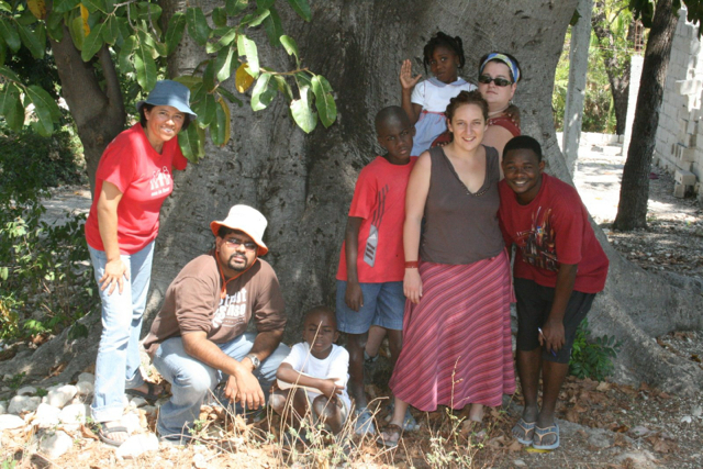 This past summer, Rebecca Bartel (pictured in the pink skirt) received a fellowship that will support her PhD work on faith and finance in Colombia.